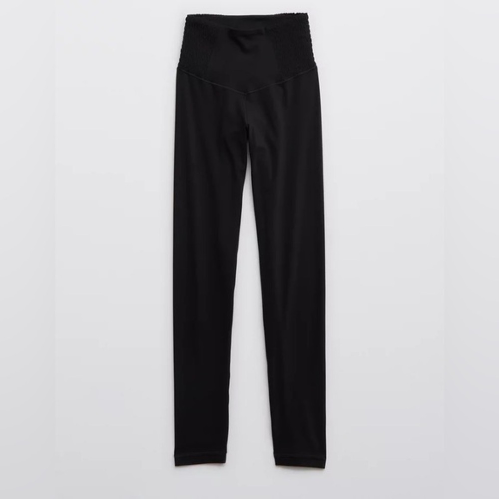 NWT OFFLINE By Aerie Real Me Smocked Legging Black Sz XS - Picture 3 of 10